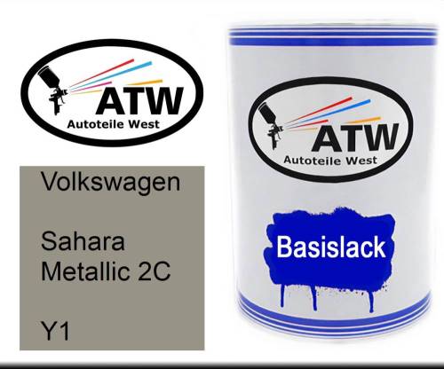 Volkswagen, Sahara Metallic 2C, Y1: 500ml Lackdose, von ATW Autoteile West.